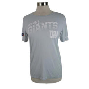 NFL New York Giants Boys Polyester Dri Fit SS Pale Blue T Shirt Nike Youth Large